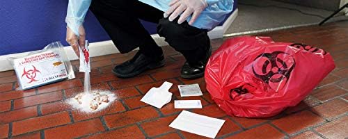22 Piece Bodily Fluid Cleanup Pack/Bloodborne Pathogen Kit - OSHA Compliant