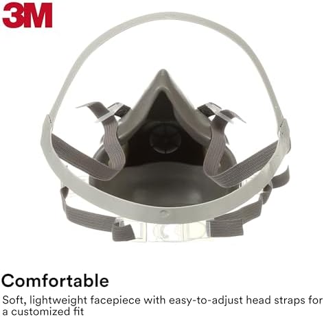 3M Half Facepiece Reusable Respirator 6300, NIOSH, Large