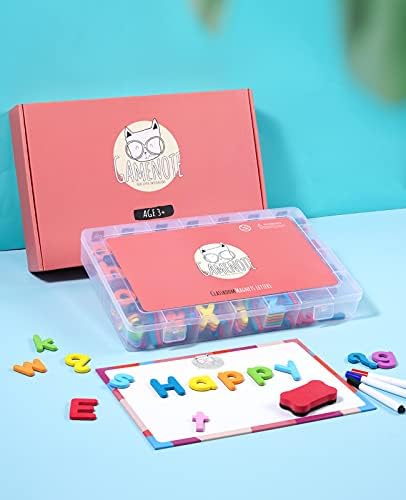 Gamenote Magnetic Alphabet Letters Kit, 238 Pcs with Magnet Board