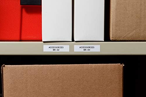 Brady Authentic (M21-500-595-WT) All-Weather Vinyl Label for Indoor/Outdoor ID, Lab and Equipment Labeling, Black on White- For M210, M210-LAB, M211, BMP21-PLUS and BMP21-LAB Printers, .5" W 21' L