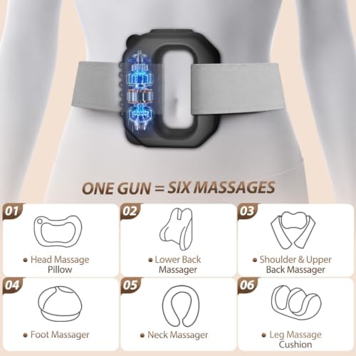 AddWin Compact Fitness Ring for Home Gym Use, Ab Machine for Abdomen/Arm/Leg, Multifunctional Full-Body Fascia Ring R10, 6 Intensity Levels with Massager Function