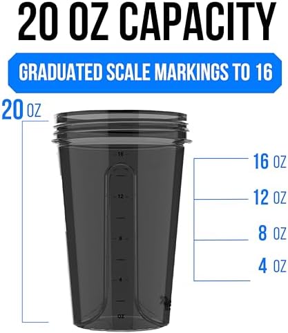 VELOMIX 2 Pack 20oz Protein Shaker Bottle for Protein Mixes, Black/Transpar