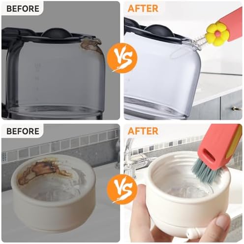 3 in 1 Cup Lid Gap Cleaning Brush Set, Multifunctional Bottle Cleaning Brush, Cup Lid Gap Cleaner, Home Kitchen Crevice Brush Tools(Multicolor)