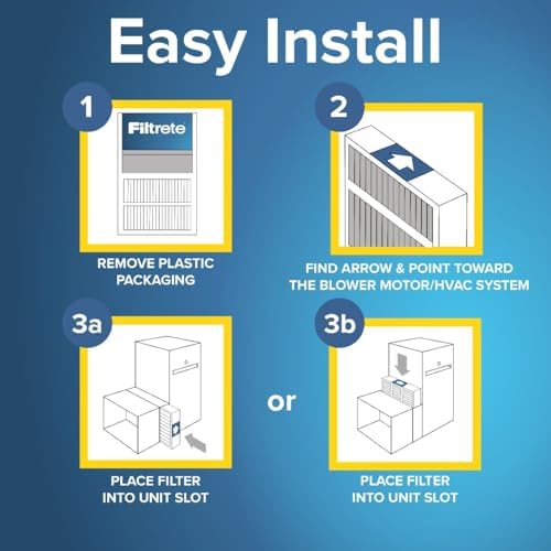 Filtrete 20x25x4 Air Filter MERV 11, MPR 1000 Micro Allergen Defense, 4-Pack