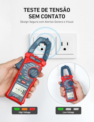 AstroAI Digital Clamp Meter Multimeter 2000 Counts Amp Voltage Tester Auto-ranging with AC/DC Voltage, AC Current, Resistance, Capacitance, Continuity, Live Wire Test, NCV, Blue
