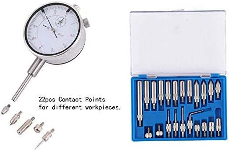 Qnkaa Dial Indicator with Magnetic Base Holder 0-1" Dial Gauge 0.001"