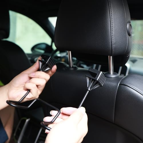GODLIY Hard Hat Holder for Truck, Heavy-Duty Metal Car Headrest Hooks