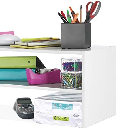 Whitmor Stackable 31" Extra Wide 2-Shelf Storage Organizer, White
