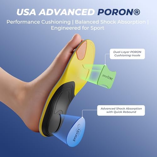 Professional Heavy Duty Support Pain Relief Orthotics - Over 230+ lbs Plantar Fasciitis Medium Arch Support Insoles for Women and Men, Flat Feet Orthotic Insert, Work Boot Shoe Insole