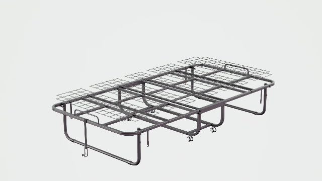 Pataku Folding Bed with Mattress, Twin Foldable Bed, Roll Away Beds for Adults, 75" x 31" Roll Away Portable Beds with 5" Mattress, Folded Frame for Small Apartment, Guest Room