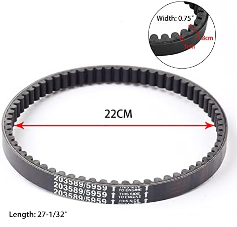 BLACKHORSE-RACING 3pcs 30 Series Go Kart Drive Belt Replaces Manco 5959 / Comet 203589
