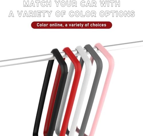 Ohleats Car Rear View Mirror Protector Frame, Edge Cover Trim, Pink