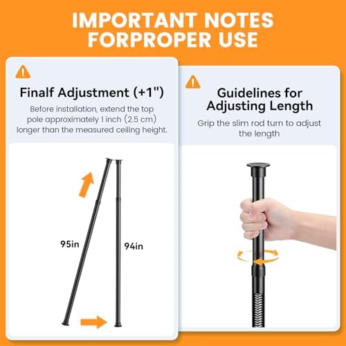Adjustable Tension Pole Shower Caddy: Rustproof Corner Bathroom Organizer