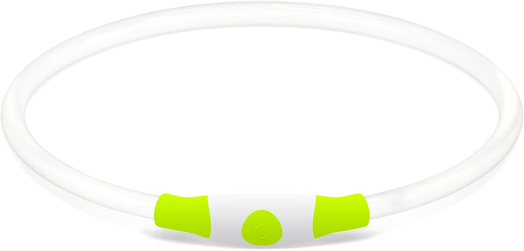 Led Dog Collar, BSEEN USB Rechargeable Flash Light up Dog Collar | Pet Safety Necklace Makes Your Beloved Dogs Be Seen at Night for Small Medium Large Dogs(Green)