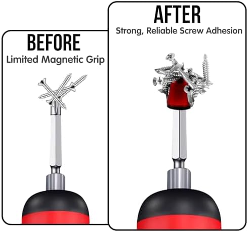 3Pcs Screwdriver Head Magnetic Ring, Screw Ring Set Removable Household Tool for Drills| Universal Bit Holder for Hex Screwdrivers & Power Bits | Alloy Screw Holder for DIY Repair