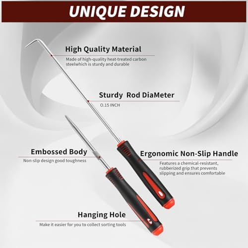 Hook and Pick Set – 10PCS Precision Pick Tools with Non-Slip Grip