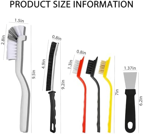 Crevice Cleaning Brush Tool - Heavy Duty Hard Bristle Gap Brush for Deep Cleaning - Ultra-Thin Grout Scrubber for Bathroom, Toilet, Bathtub, Kitchen Sink & Window Tracks-12 Pack
