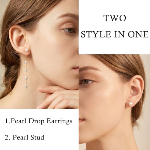 Trinckle Pearl Earrings for Women Drop Jewelry Bride Wedding Accessories