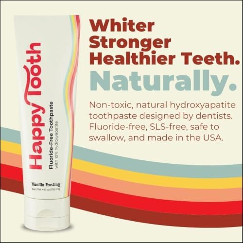 Hydroxyapatite Toothpaste, Whitening, Fluoride Free, Vanilla Frosting 4oz