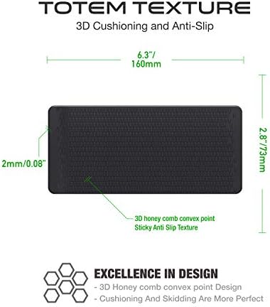 Car Dashboard Non Slip Mat, JIMISHA Anti Slip Pad, Anti Slide Sticky Dash Pad, Multifunctional Fixate Gripping Gel Pad for Radar Detector, Cell Phone, Keys, Glass, GPS, Coins 6.3x2.8 inch (2 Pack)