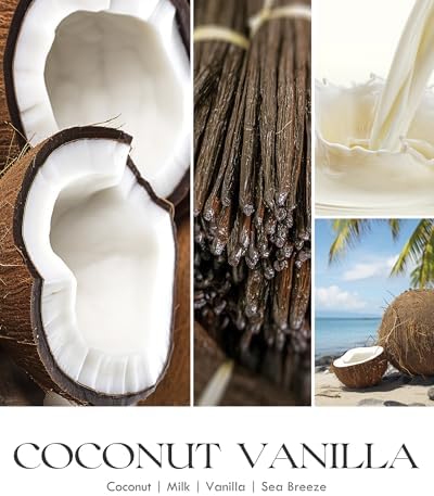 AOOVOO Coconut Vanilla Candles - 9 oz Scented Candles