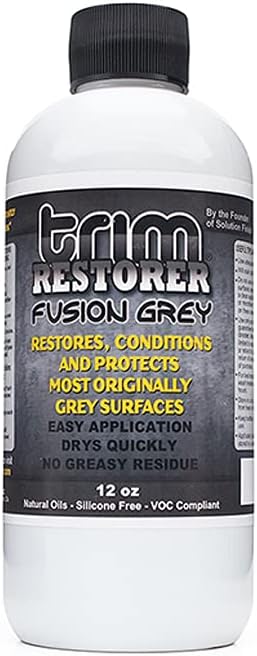 Solution Finish - Black Plastic & Vinyl Trim Restorer - Use for Car and Truck Detailing, No Wet Look, Instantly Revives Color to Trim, Bumpers, Mud Flaps, Etc., Black (12 oz)