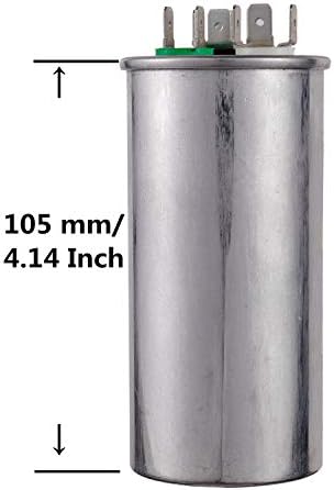 BOJACK 35+5uF 35 5 MFD ±6% 370V/440V CBB65 Dual Run Circular Start Capacitor for AC Motor Run or Fan Start or Condenser Straight