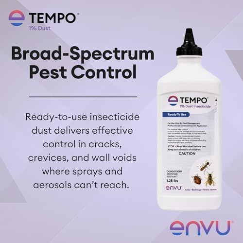 Tempo 1% Dust Insecticide 1.25 lbs | Ready-to-Use Cyfluthrin Bug Dust for Ants, Spiders, Roaches, Bed Bugs, and Stinging Insects | Crack and Crevice Pest Control