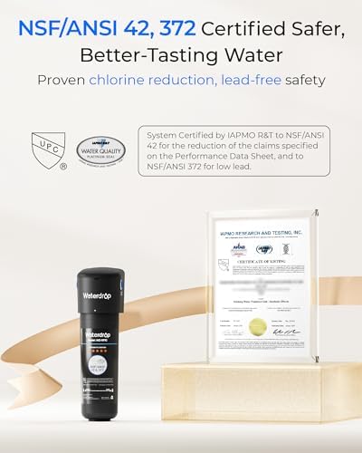 Waterdrop 10UA Under Sink Water Filter System, NSF/ANSI 42 Certified 1 Year