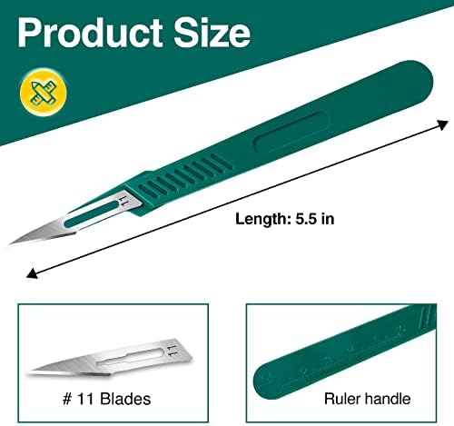 YixangDD 10 PCS Scalpel Blades with #11 Scalpels Surgical Blades