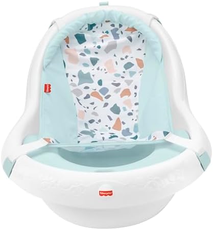 Fisher-Price™ Baby to Toddler Bath 4-in-1 Sling 'N Seat Tub with Removable Infant Support and 2 Toys, Pacific Pebble