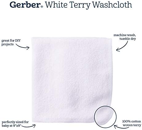 Gerber Washcloth, White, 6-Count