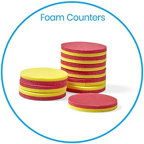 hand2mind Foam Two-Color Counters, Red and Yellow, Manipulatives, Chips, Math Bingo, 200 Count