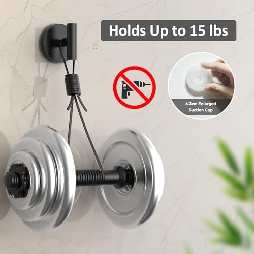 MOTAIPEAK Suction Cup Hooks for Shower, Shower Hooks for Inside Shower, No Drill Towel Hooks for Bathroom, Removable Suction Hooks for Glass, Mirror, Tile, Waterproof, Rustproof – Black (2 Pack)
