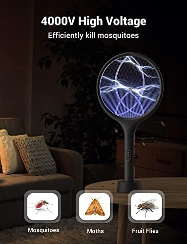 YISSVIC Electric Fly Swatter 4000V Bug Zapper Racket Dual Mode