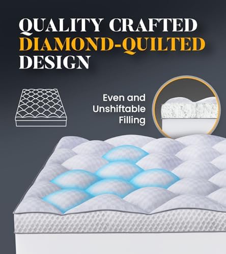 3 Inch Ultra-Fluffy Memory Foam Mattress Topper Twin XL for Back Pain, Extra Soft Pillow Top Twin XL Mattress Topper with 4X Support, Mattress Pad with Breathable Air Mesh Sides, 6-21'' Deep Pocket