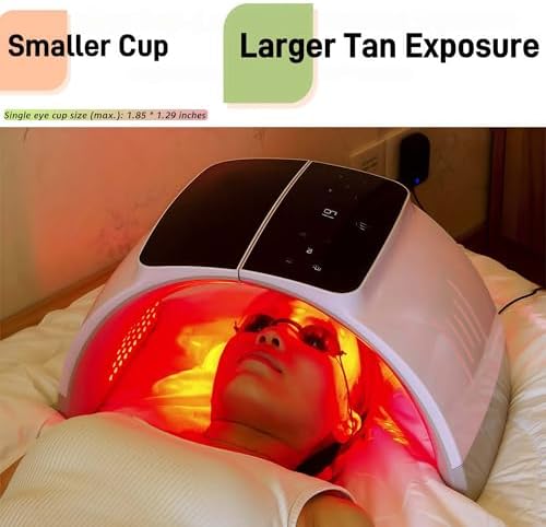 See-Through Safety Goggles Pack of 2, Transparent Safety Glasses for Tanning Use, and Half-clear Eye Protection, 2 Separate Storage Cases Included