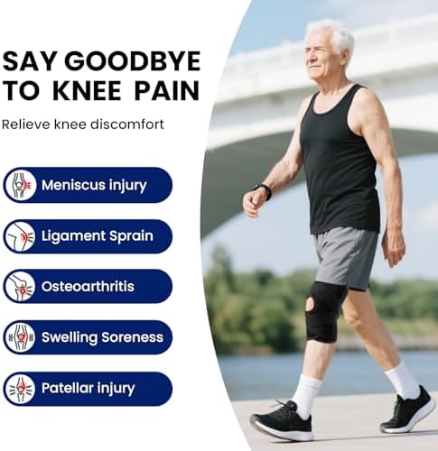 Galvaran Knee Brace for Men & Women - ACL, MCL, Meniscus Tear Support & Arthritis Pain Relief - Stabilizing Knee Braces Support with Side Stabilizers & Patella Gel Pad