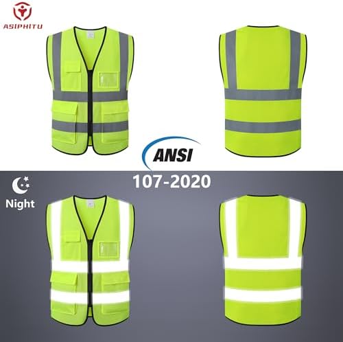 Reflective Safety Vest for Men Women Construction Vest ANSI Standard AP1