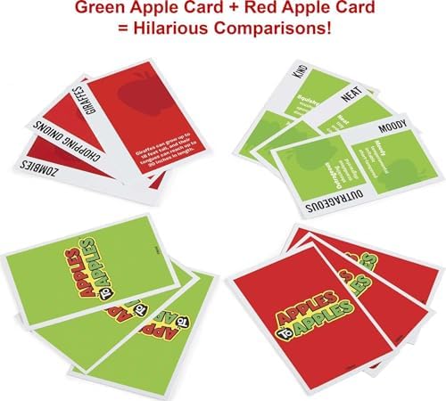 Mattel Games Apples to Apples Game of Comparisons for Parties & Family Reunions with 500+ Cards for 4 to 8 Players