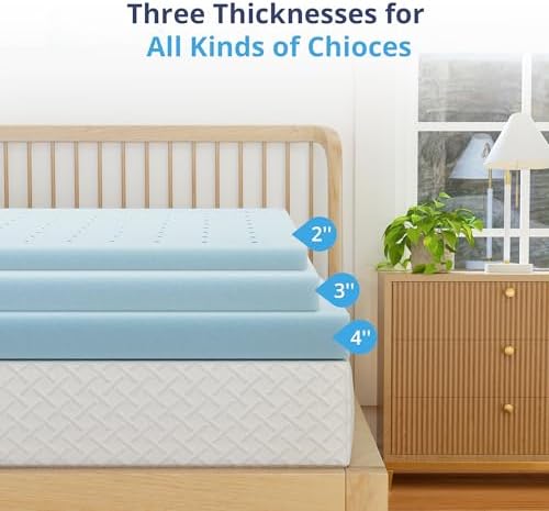 EGOHOME 2 Inch Twin Memory Foam Mattress Topper- Cooling Gel Infused