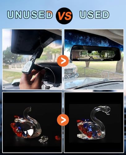 Visbella Rearview Mirror Adhesive Repair Kit Rear View Mirror Glue for Windshield Excellent Bonding for Glass & Metal