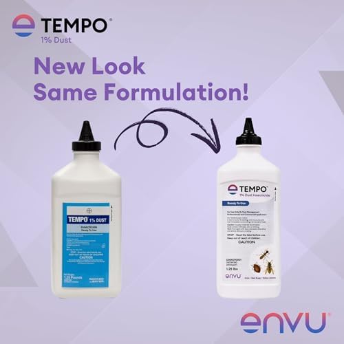 Tempo 1% Dust Insecticide 1.25 lbs | Ready-to-Use Cyfluthrin Bug Dust for Ants, Spiders, Roaches, Bed Bugs, and Stinging Insects | Crack and Crevice Pest Control