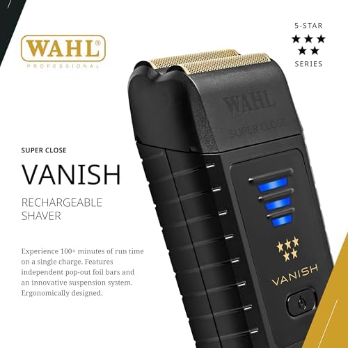 Wahl Professional 5 Star Vanish Cordless Foil Shaver, Model 08173-700