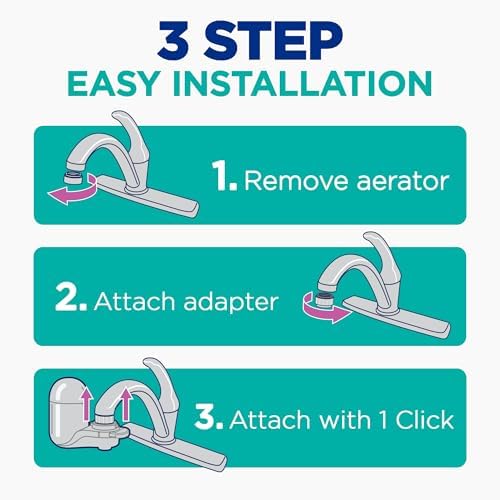 PUR Plus Faucet-Mount Water Filtration System, Lead-Reducing Filter, Grey