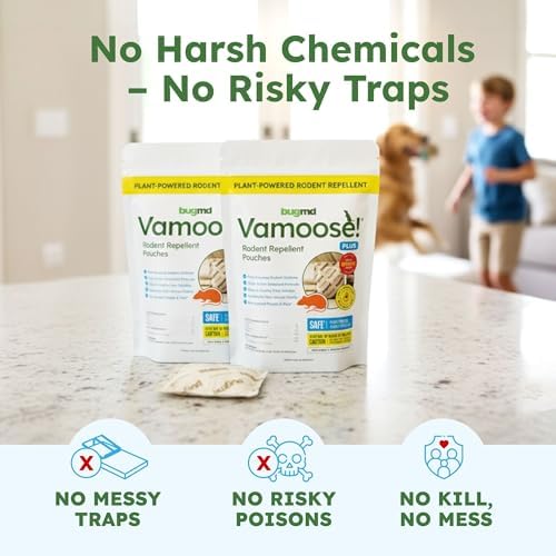 BugMD Vamoose! Plus Peppermint Oil Mouse Repellent (8 Pouches)