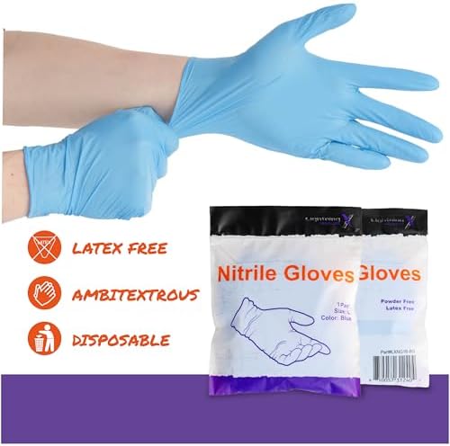 Lightning X Nitrile Exam Glove Pairs | Individually Packed | 50 Gloves | 25 Pairs | Resealable Zip Bag - Large (Fits Most)