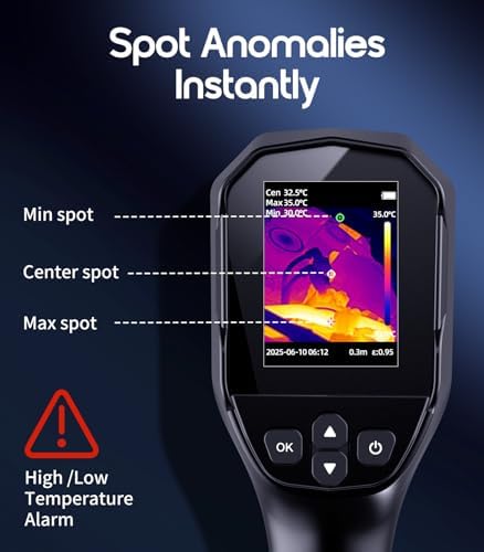 Thermal Camera, 240 x 240 TISR Resolution for Home Inspection