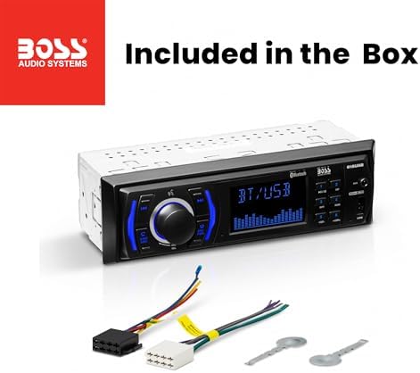 BOSS Audio Systems 616UAB Single DIN Bluetooth Car Stereo, No DVD, USB