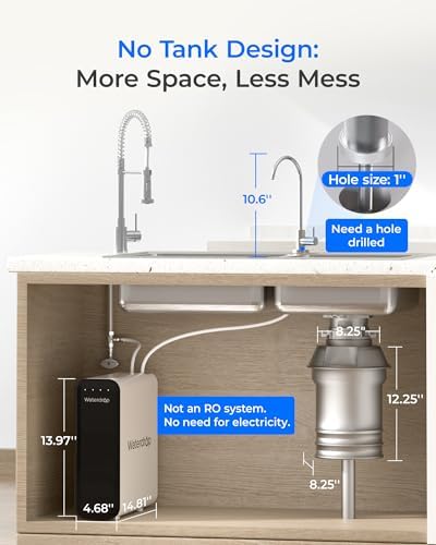 Waterdrop TSU 0.01 Micron Ultra Filtration Under Sink Water Filter System